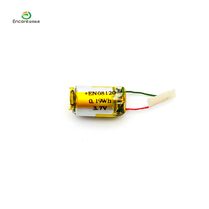 08120 50mAh Cylindrisk 3,7v lipo batteri