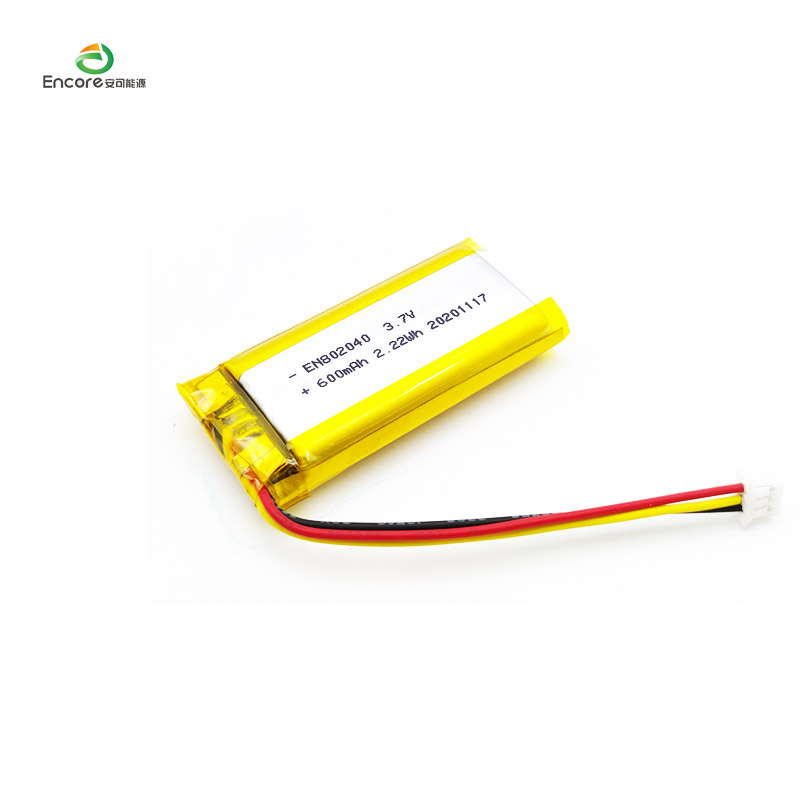 3,7v 600mah 2,22wh Li-ion batteri